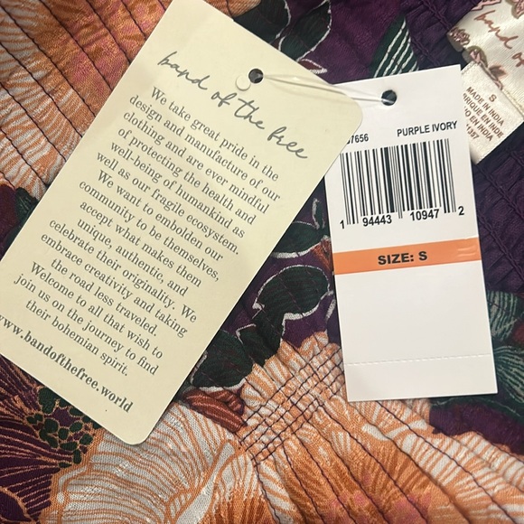 Band of the Free NWT Aimee Purple & Cream Floral Sweetheart Dress - Picture 5 of 6